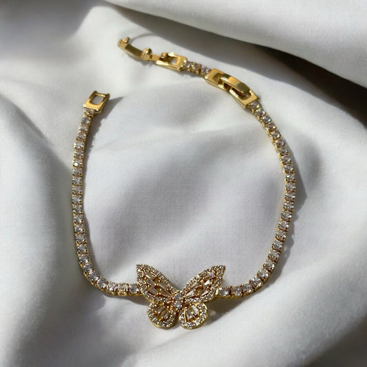 Golden Elegance Butterfly Bracelet