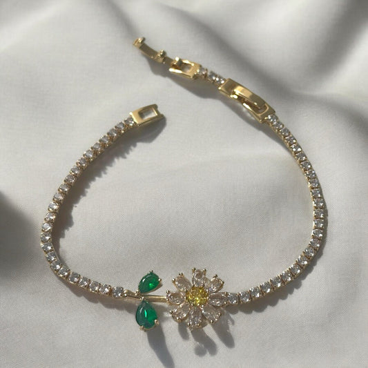 Golden Flora Gemstone Bracelet