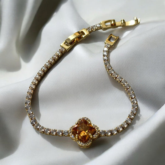 Floral Glow Diamond Bracelet