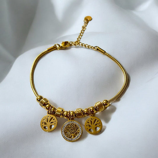 Golden Trio Charm Bracelet