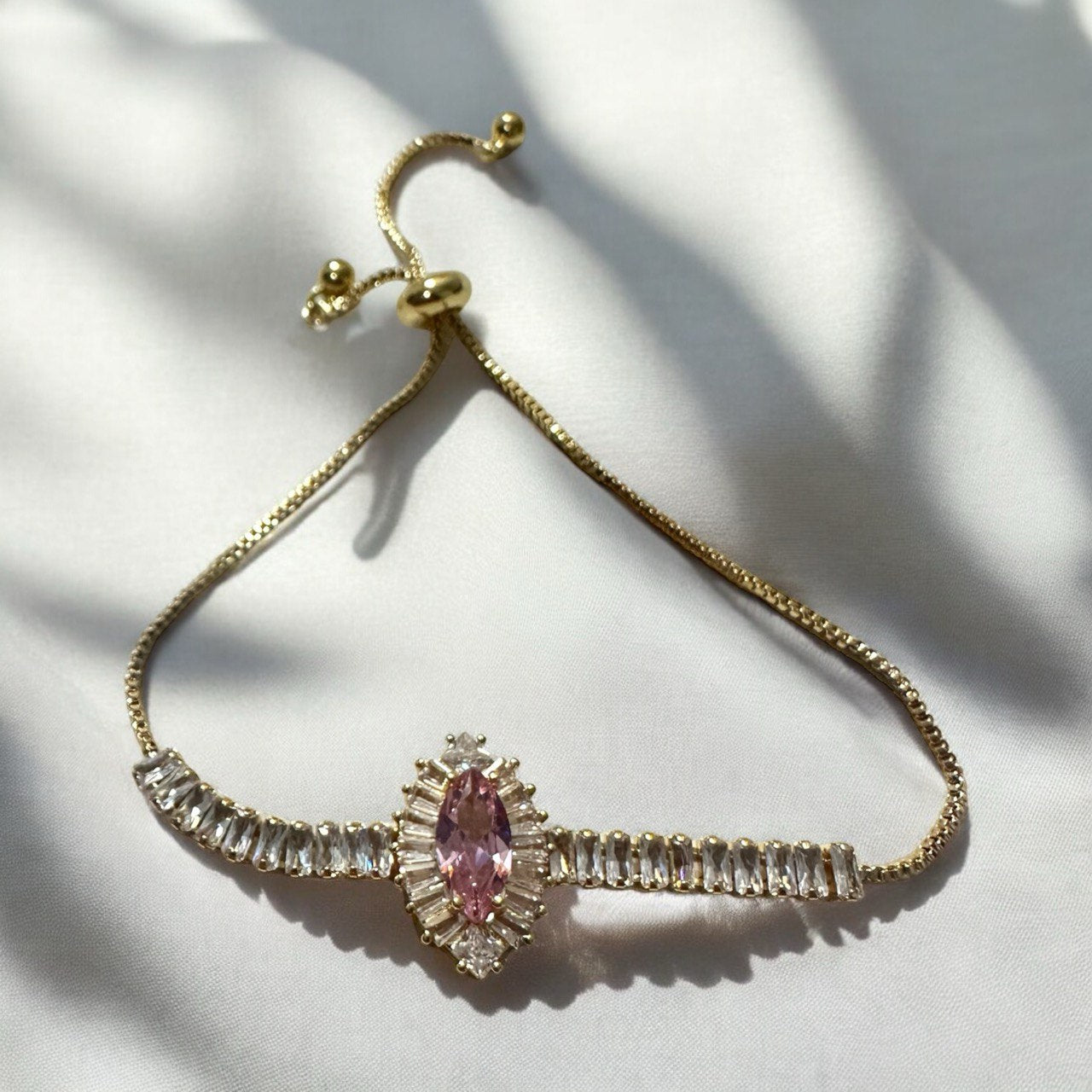 Pink Elegance Diamond Bracelet