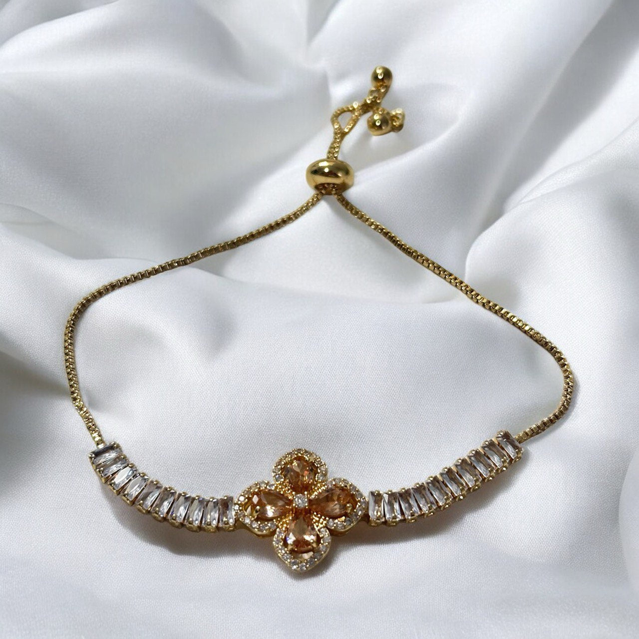 Golden Blossom Diamond Bracelet