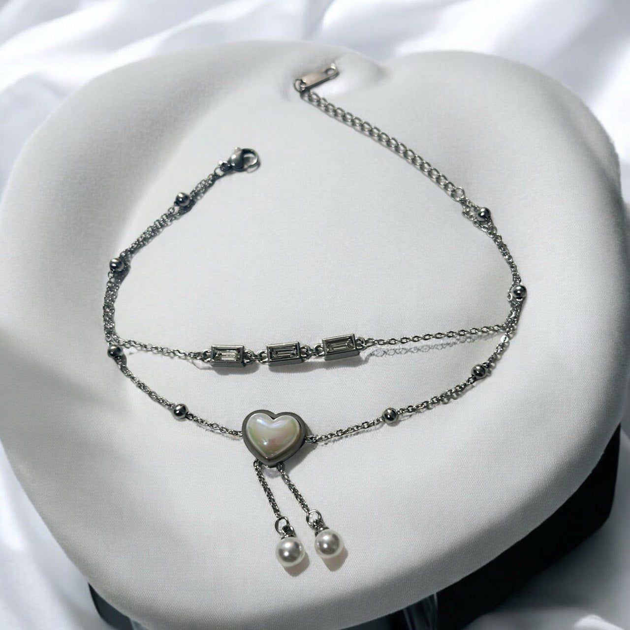 Heartfelt Pearl Anklet