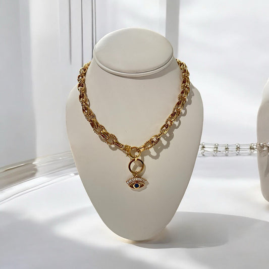 Opulent Gold Chain with Charm